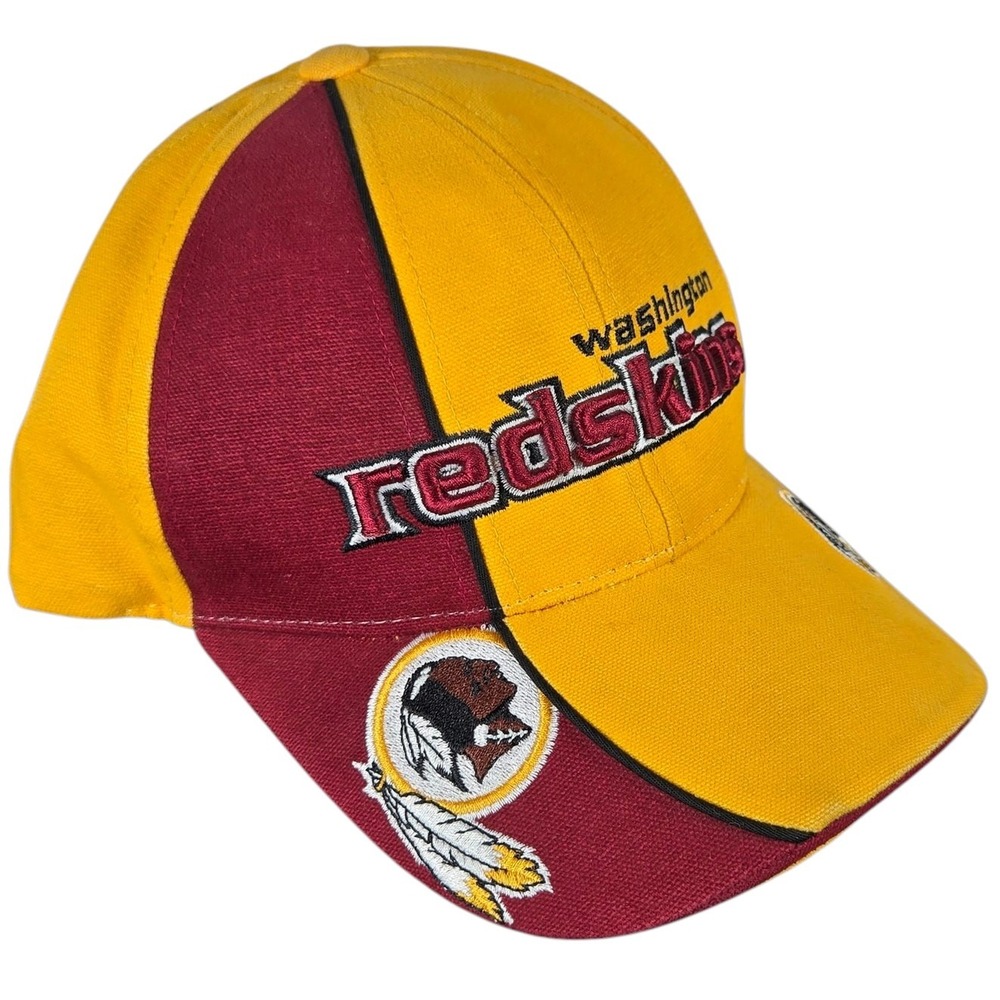 Vintage Washington Redskins Hat Reebok Pro Line Gold Red Spellout Snapback Cap